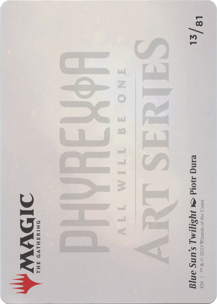 Blue Sun's Twilight // Blue Sun's Twilight (AONE-013) - Phyrexia: All Will Be One Art Series (Borderless) Foil