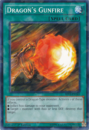 Dragon's Gunfire [BP03-EN141] Shatterfoil Rare - Josh's Cards