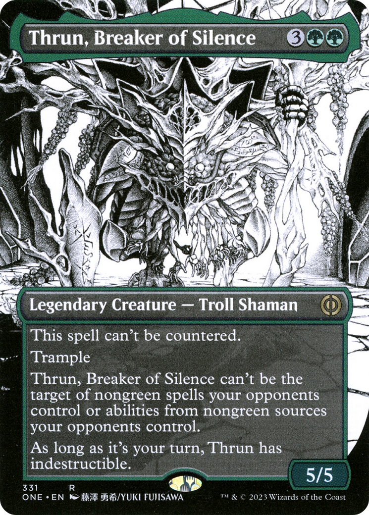 Thrun, Breaker of Silence (ONE-331) - Phyrexia: All Will Be One: (Showcase) (Borderless)