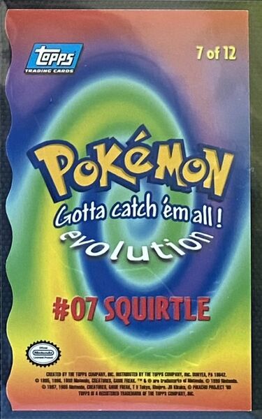 Squritle Die-cut  (7) [Topps Pokemon the First Movie (First Print)]