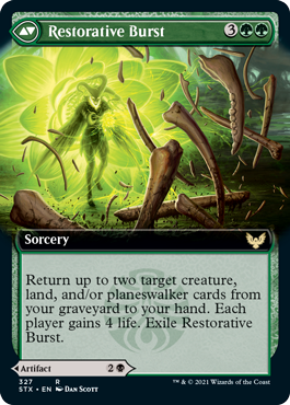 Pestilent Cauldron // Restorative Burst (STX-327) - Strixhaven: School of Mages: (Extended Art) Foil