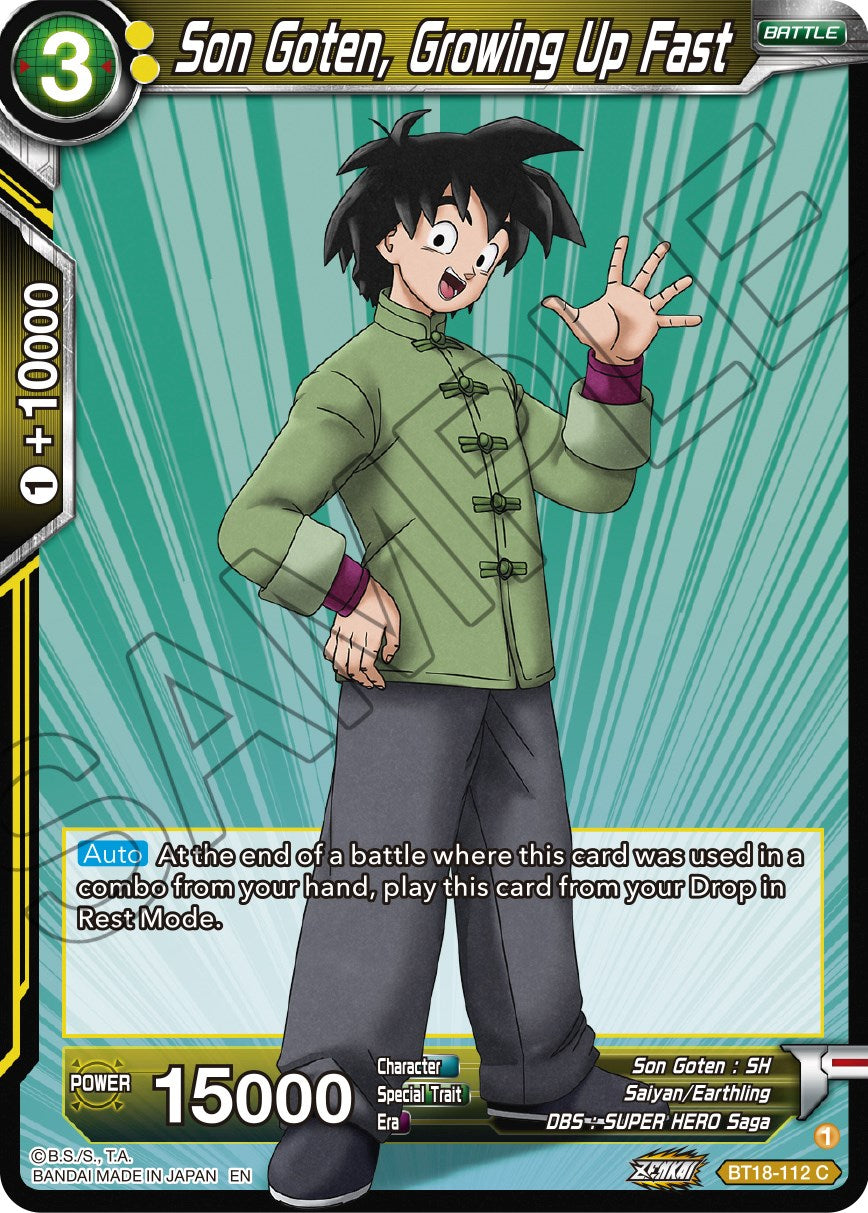 Son Goten, Growing Up Fast (BT18-112) [Dawn of the Z-Legends] Parallel Foil