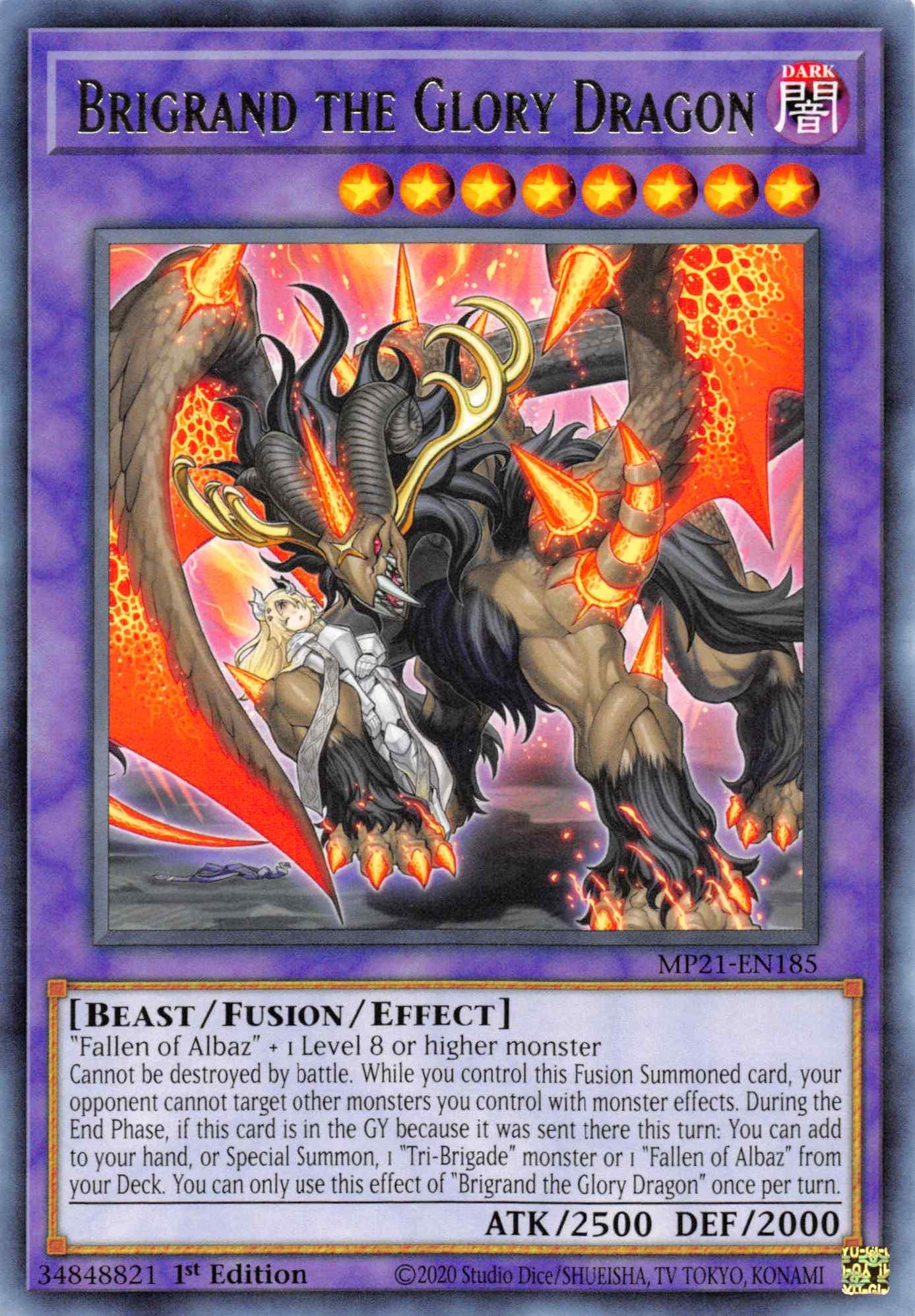 Brigrand the Glory Dragon [MP21-EN185] Rare - Josh's Cards