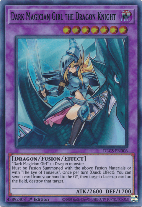 Dark Magician Girl the Dragon Knight (Blue) [DLCS-EN006] Ultra Rare - Josh's Cards