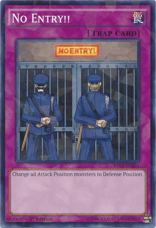 No Entry!! [BP03-EN204] Shatterfoil Rare - Josh's Cards