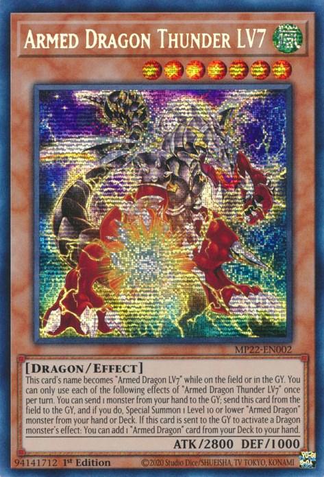 Armed Dragon Thunder LV7 [MP22-EN002] Prismatic Secret Rare - Josh's Cards