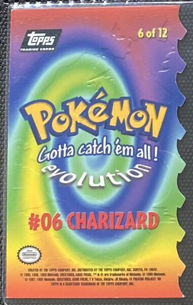 Charizard Die Cut (6 of 12) [Topps Pokemon the First Movie (Second Print)]