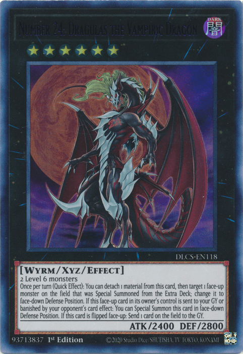 Number 24: Dragulas the Vampiric Dragon (Purple) [DLCS-EN118] Ultra Rare - Josh's Cards