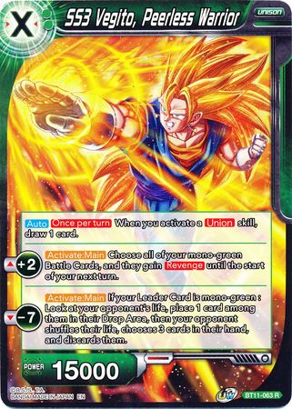 SS3 Vegito, Peerless Warrior (BT11-063) [Vermilion Bloodline] Parallel Foil