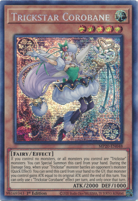 Trickstar Corobane [MP20-EN048] Prismatic Secret Rare - Josh's Cards
