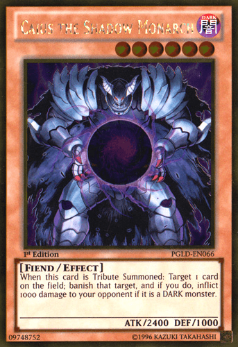 Caius the Shadow Monarch [PGLD-EN066] Gold Rare - Josh's Cards