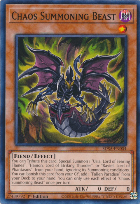 Chaos Summoning Beast [SDSA-EN004] Common - Josh's Cards