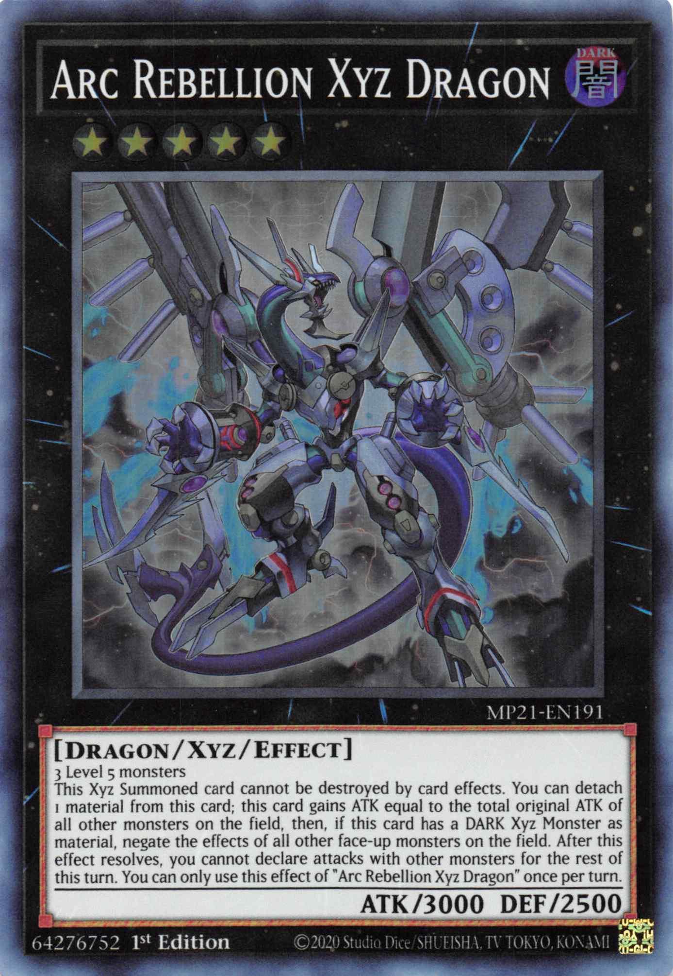 Arc Rebellion Xyz Dragon [MP21-EN191] Super Rare - Josh's Cards