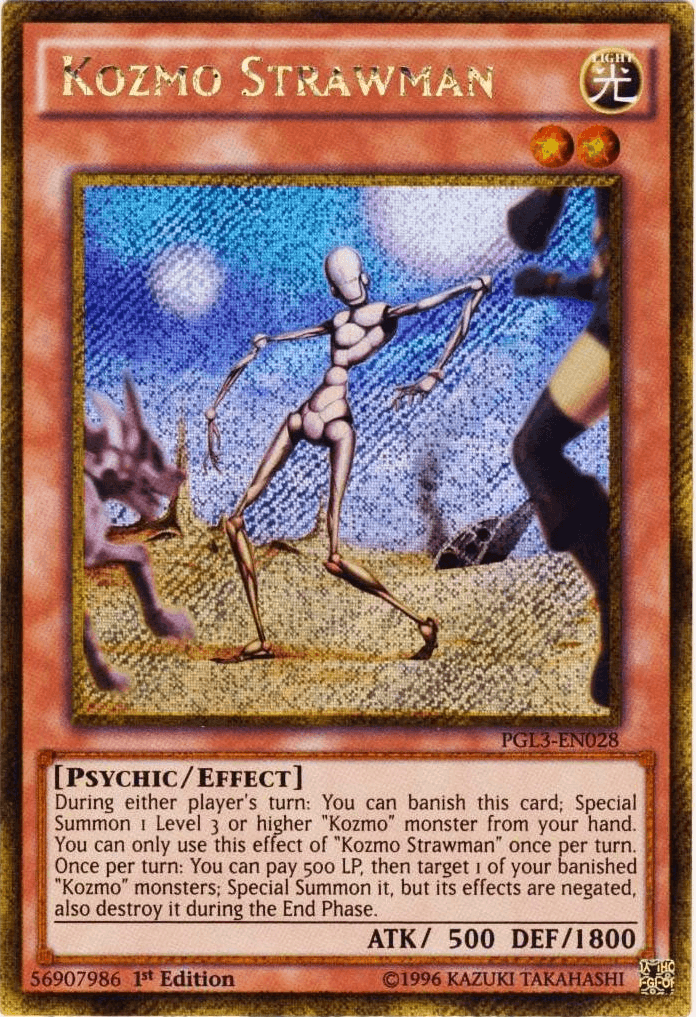 Kozmo Strawman [PGL3-EN028] Gold Secret Rare - Josh's Cards