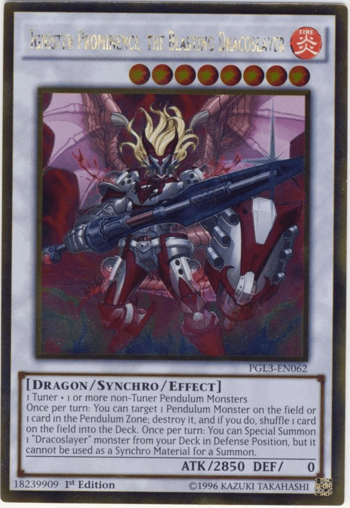 Ignister Prominence, the Blasting Dracoslayer [PGL3-EN062] Gold Rare - Josh's Cards