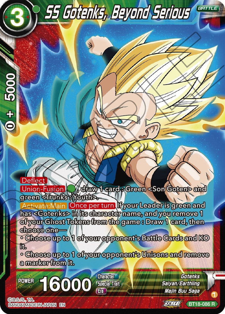 SS Gotenks, Beyond Serious (BT18-086) [Dawn of the Z-Legends] Parallel Foil