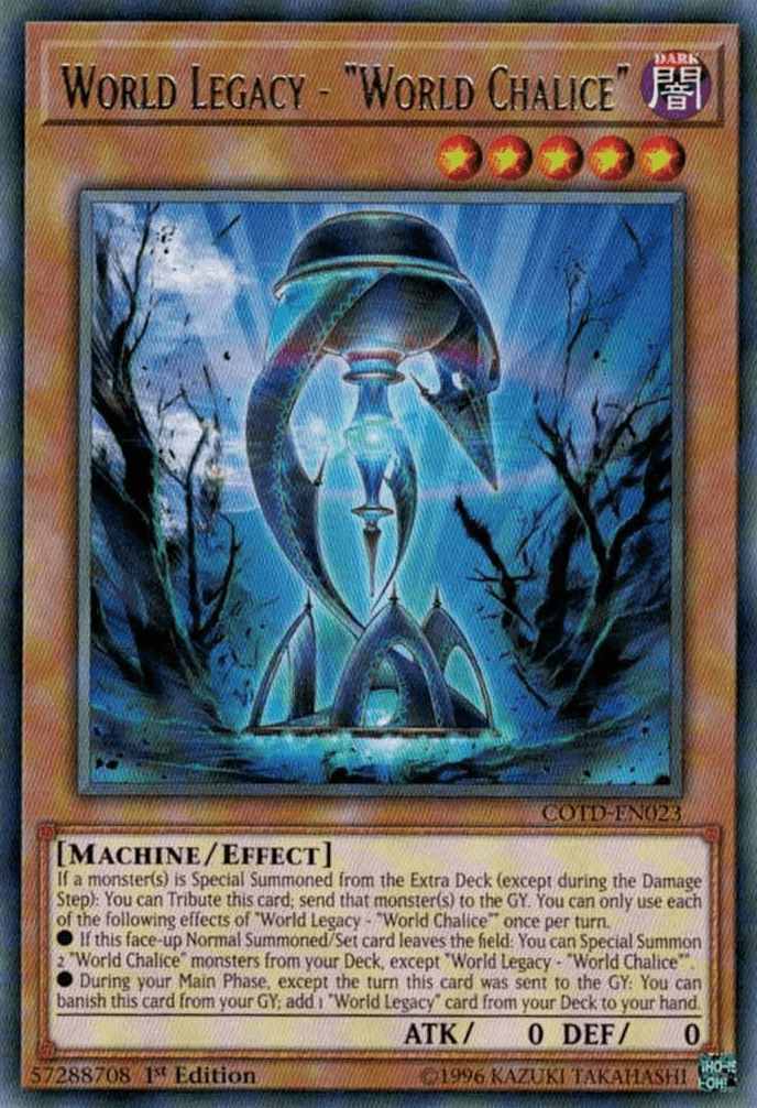 World Legacy - "World Chalice" [COTD-EN023] Rare - Josh's Cards