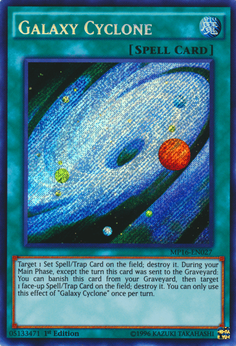 Galaxy Cyclone [MP16-EN027] Secret Rare - Josh's Cards