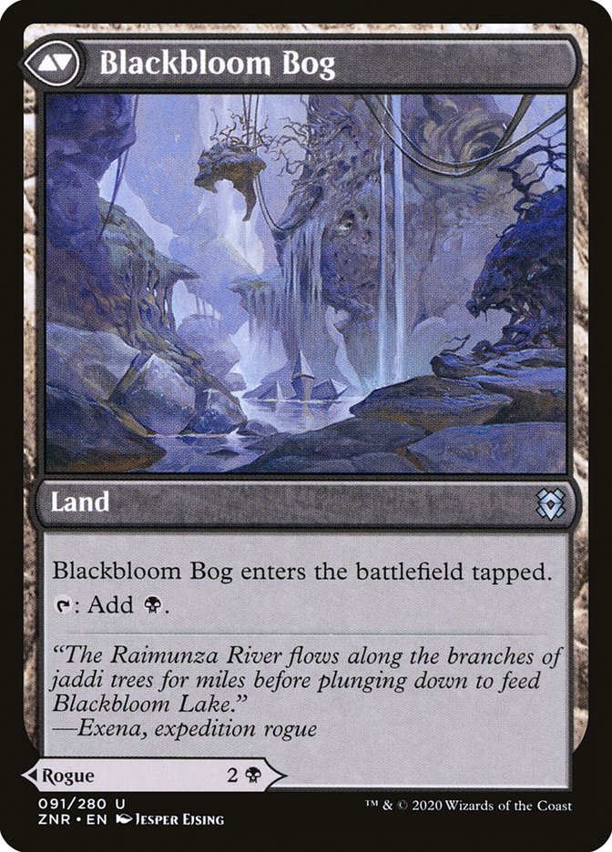 Blackbloom Rogue // Blackbloom Bog (ZNR-091) - Zendikar Rising Foil