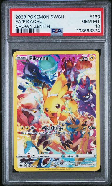 Pikachu Crown Zenith 160/159 PSA 10