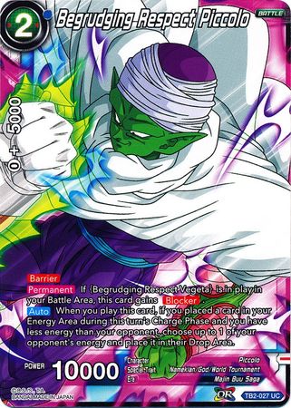 Begrudging Respect Piccolo (TB2-027) [World Martial Arts Tournament] Parallel Foil