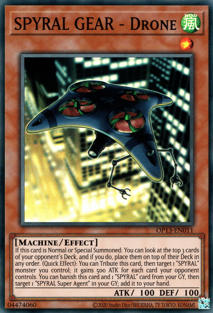 SPYRAL GEAR - Drone [OP13-EN011] Super Rare - Josh's Cards