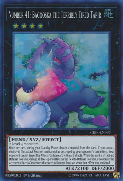 Number 41: Bagooska the Terribly Tired Tapir [CIBR-EN097] Super Rare - Josh's Cards