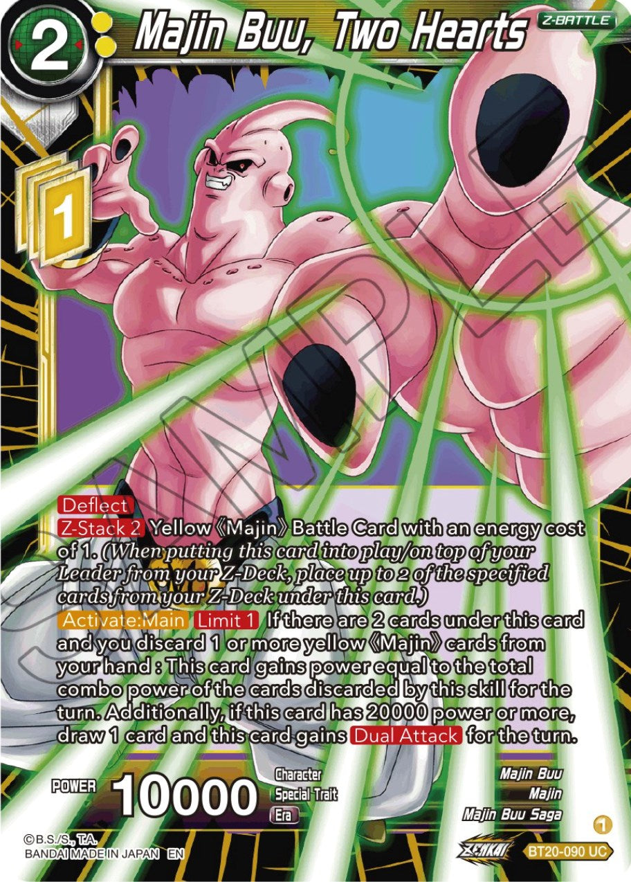 Majin Buu, Two Hearts (BT20-090) [Power Absorbed] Parallel Foil