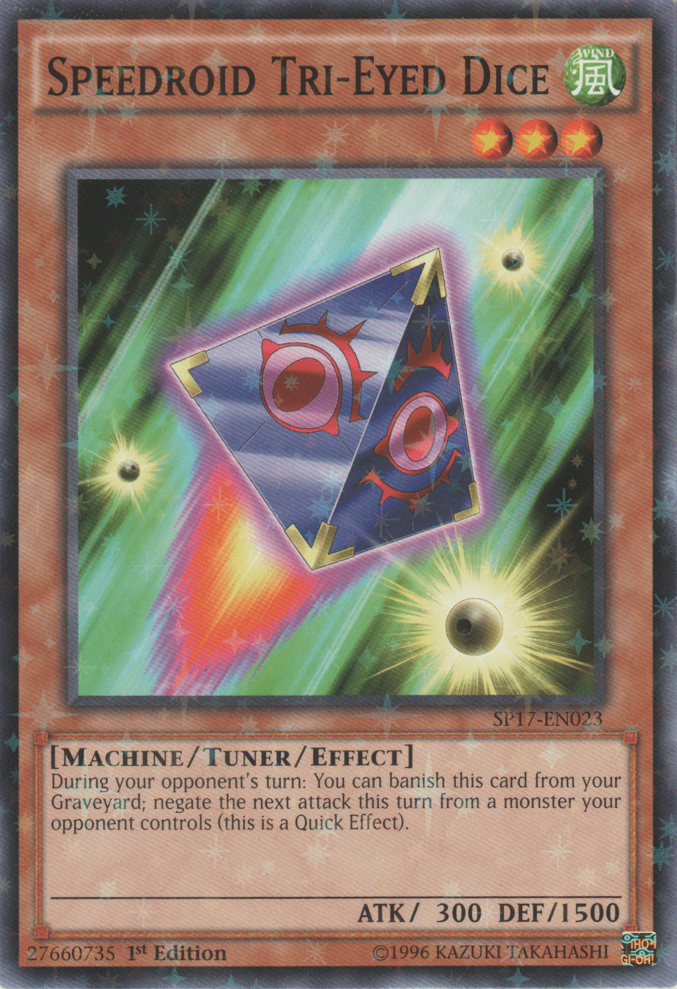 Speedroid Tri-Eyed Dice [SP17-EN023] Starfoil Rare - Josh's Cards