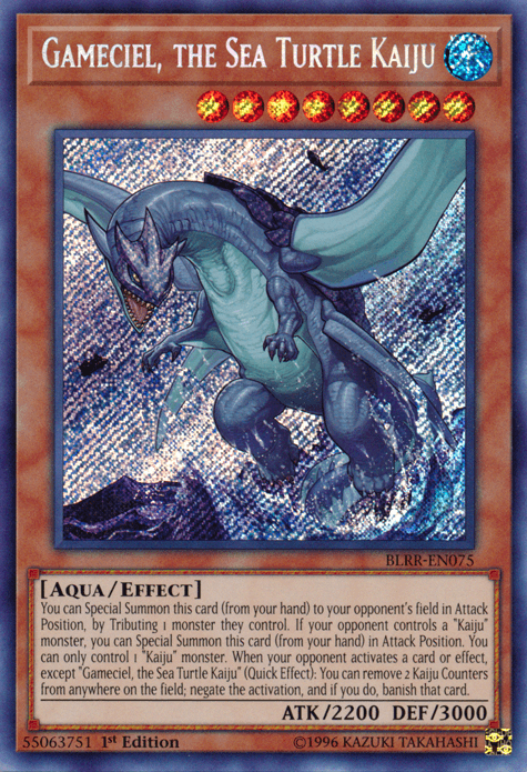 Gameciel, the Sea Turtle Kaiju [BLRR-EN075] Secret Rare - Josh's Cards