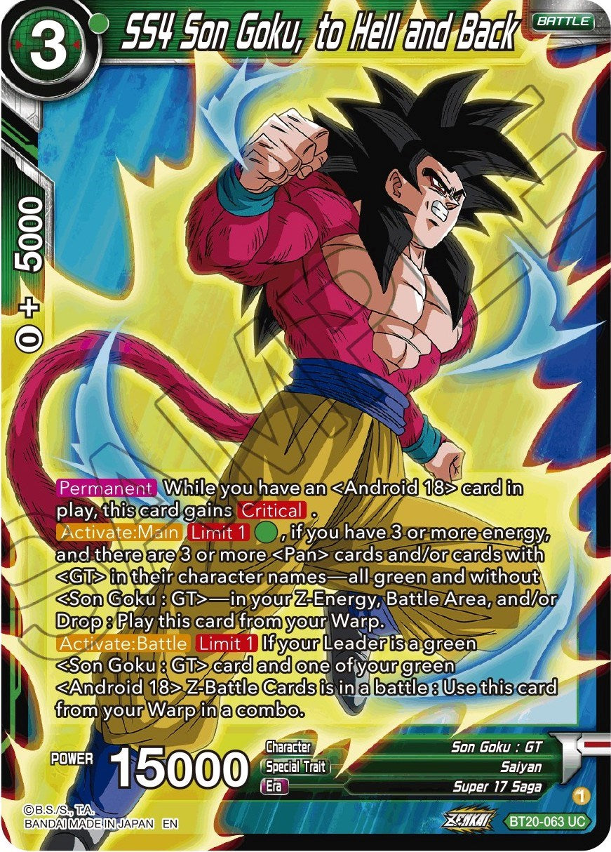 SS4 Son Goku, to Hell and Back (BT20-063) [Power Absorbed] Parallel Foil