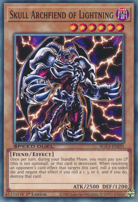 Skull Archfiend of Lightning (SGX3-ENE01) - Speed Duel GX: Duelists of Shadows 1st Edition