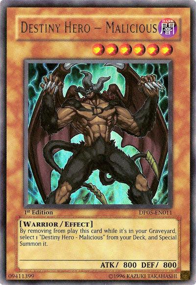 Destiny Hero - Malicious [DP05-EN011] Ultra Rare - Josh's Cards