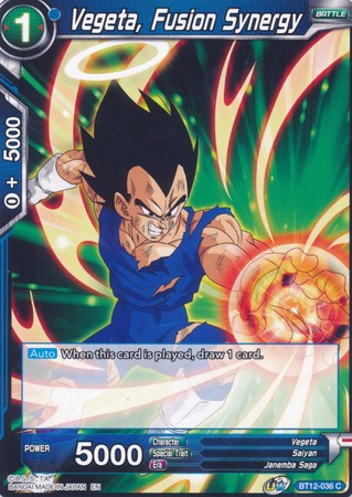 Vegeta, Fusion Synergy (BT12-036) [Vicious Rejuvenation] Parallel Foil