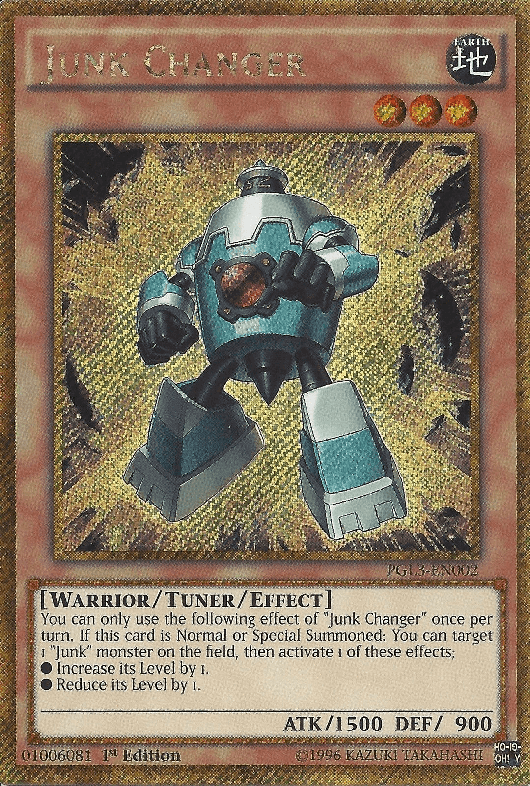 Junk Changer [PGL3-EN002] Gold Secret Rare - Josh's Cards