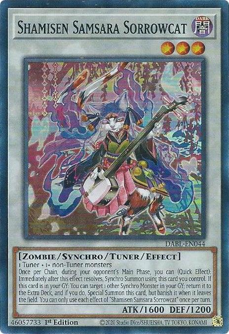 Shamisen Samsara Sorrowcat [DABL-EN044] Super Rare - Josh's Cards