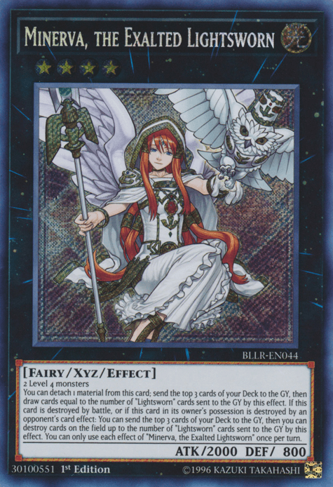 Minerva, the Exalted Lightsworn [BLLR-EN044] Secret Rare - Josh's Cards