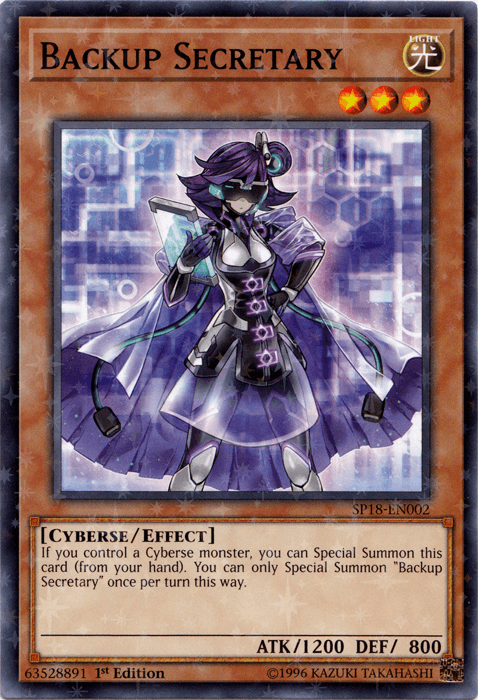 Backup Secretary [SP18-EN002] Starfoil Rare - Josh's Cards