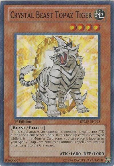 Crystal Beast Topaz Tiger [RYMP-EN043] Super Rare - Josh's Cards