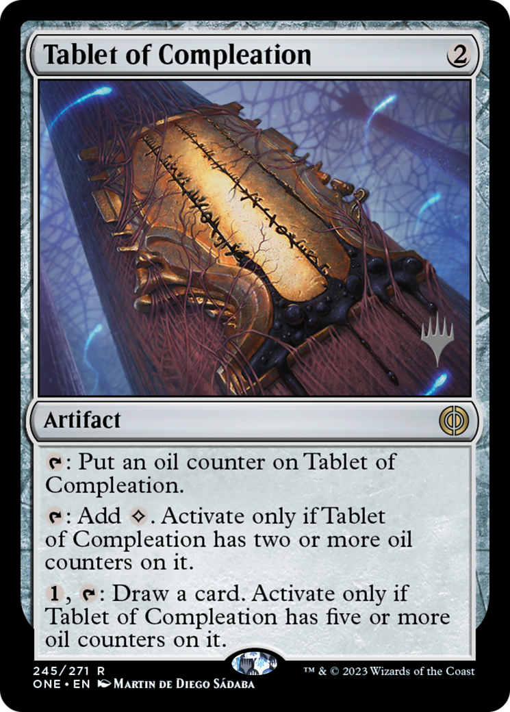 Tablet of Compleation (PPONE-245P) - Phyrexia: All Will Be One Promos Foil