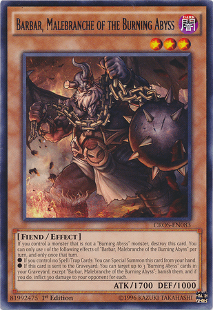 Barbar, Malebranche of the Burning Abyss [CROS-EN083] Rare - Josh's Cards