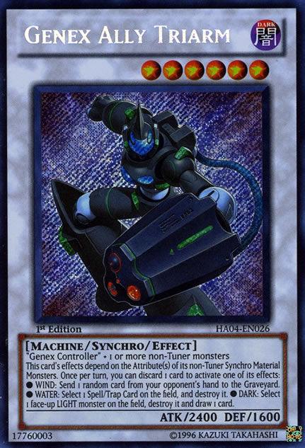 Genex Ally Triarm [HA04-EN026] Secret Rare - Josh's Cards