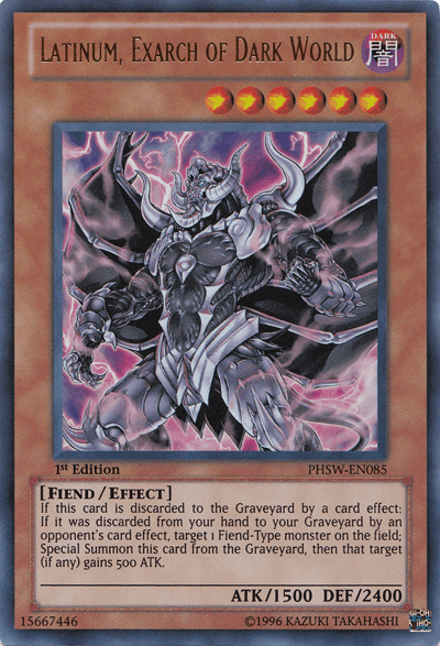 Latinum, Exarch of Dark World [PHSW-EN085] Ultra Rare - Josh's Cards