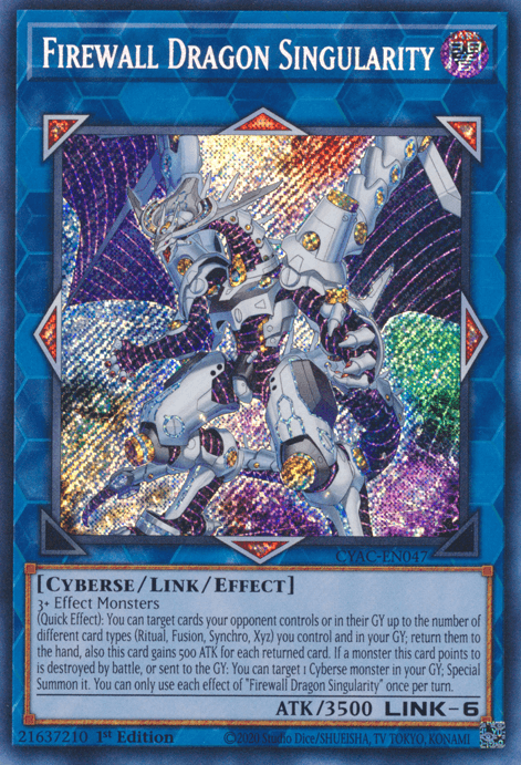 Firewall Dragon Singularity [CYAC-EN047] Secret Rare - Josh's Cards