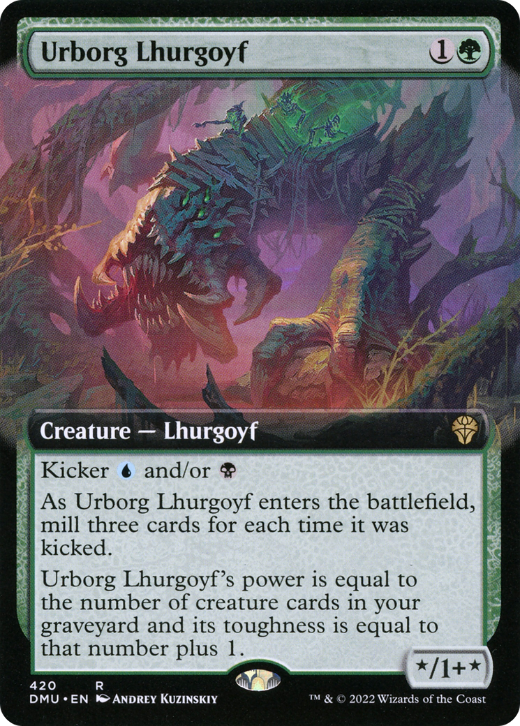 Urborg Lhurgoyf (DMU-420) - Dominaria United: (Extended Art)