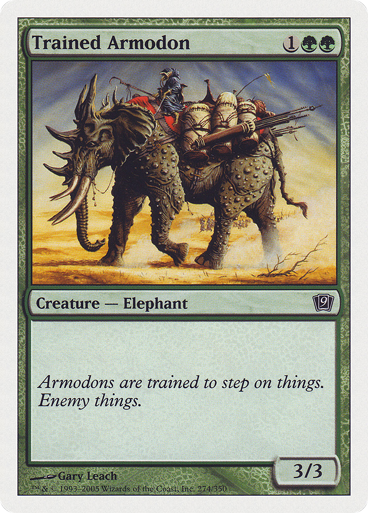 Trained Armodon [Ninth Edition] Foil