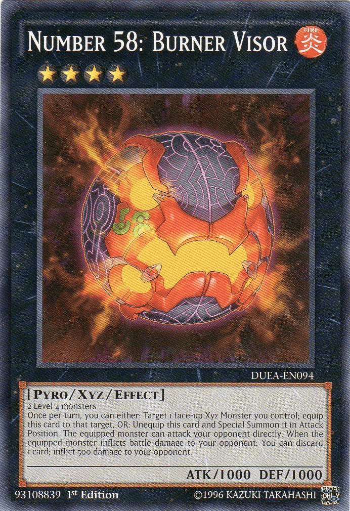 Number 58: Burner Visor [DUEA-EN094] Common - Josh's Cards