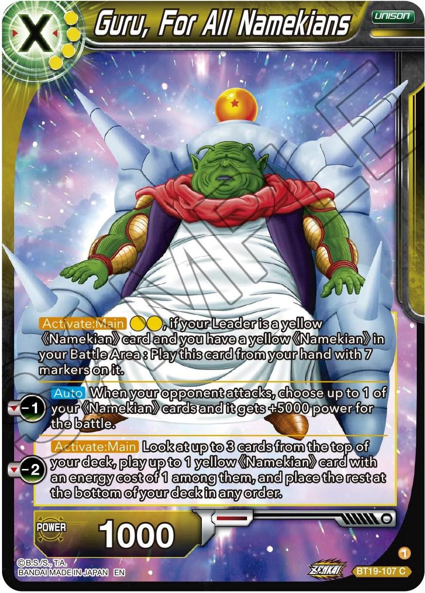 Guru, For All Namekians (BT19-107) [Fighter's Ambition] Parallel Foil