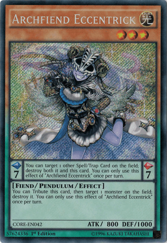 Archfiend Eccentrick [CORE-EN042] Secret Rare - Josh's Cards