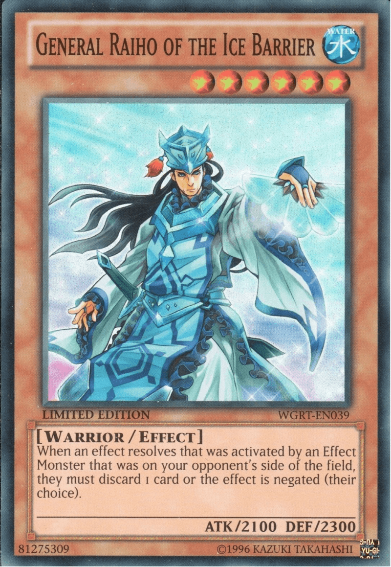 General Raiho of the Ice Barrier [WGRT-EN039] Super Rare - Josh's Cards
